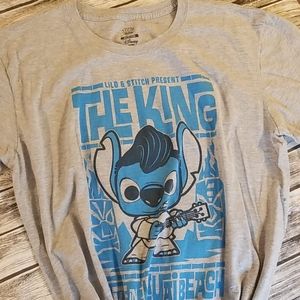 DISNEY ELVIS STITCH T Shirt and GILDAN Glitter